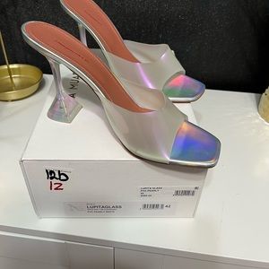 🔥🔥Amina Muaddi lupita glass slide sandals🔥🔥
